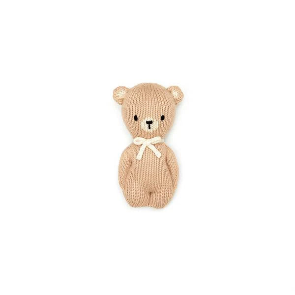 Bear Rattle 5.5" - Beige & Natural