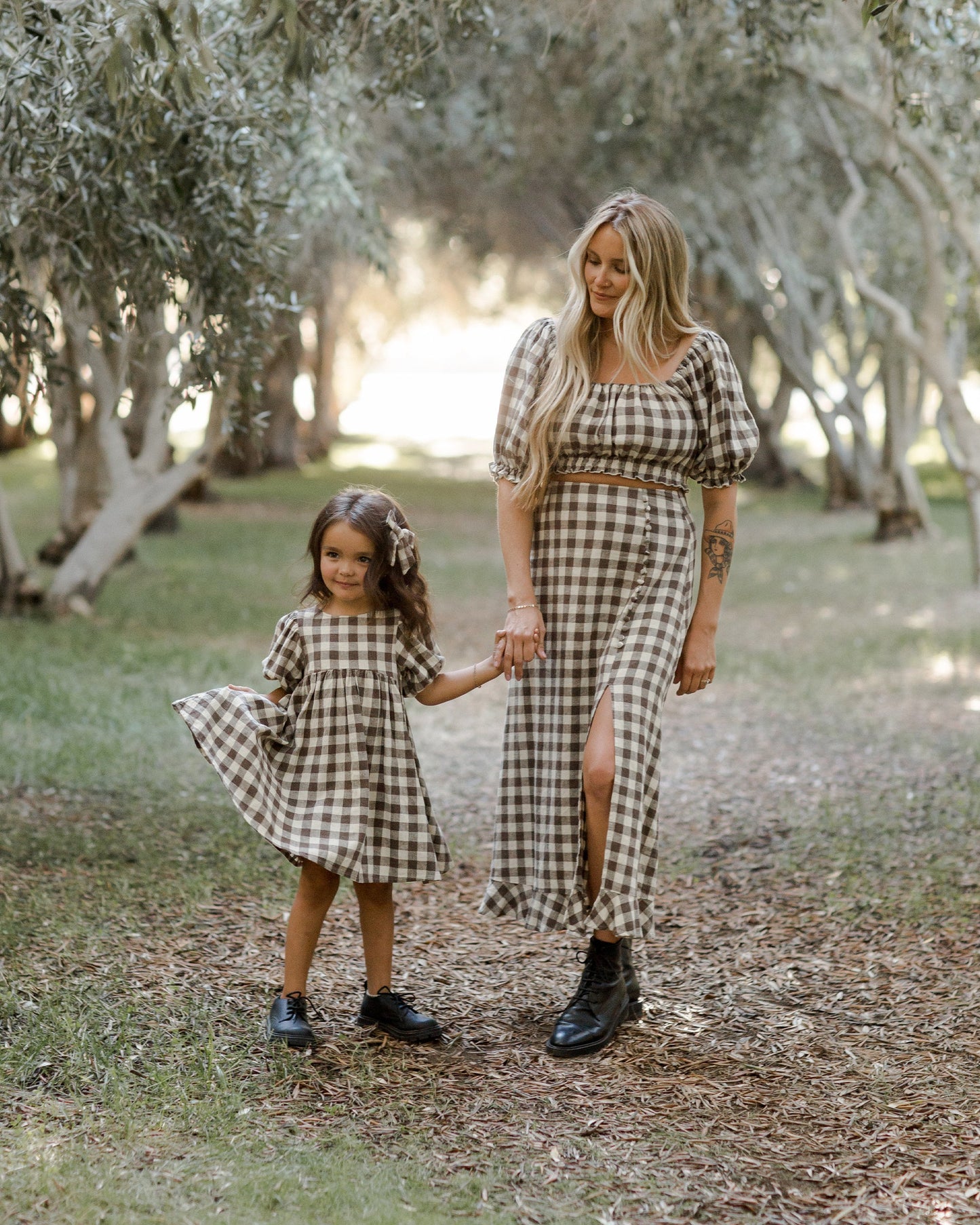 Rylee & Cru - Sazan Top - Charcoal Check - XS