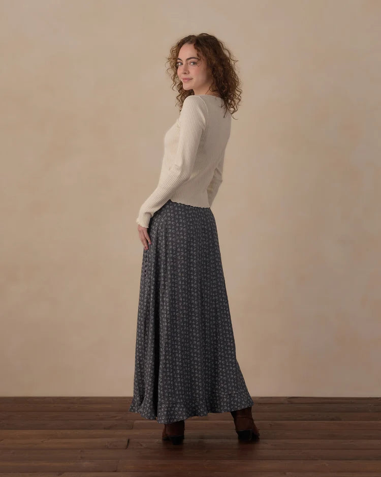 Women's Button Slit Skirt