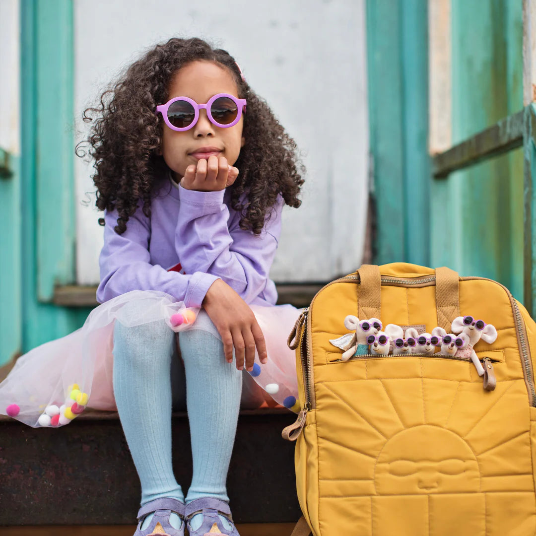 Original Round Sustainable Sunglasses - Bio Based - Bendable - Polarized - Aster (18M-10Y)