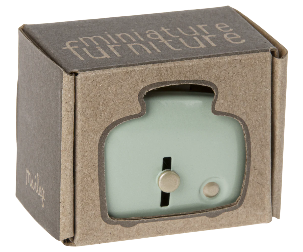 Toaster With Bread, Miniature - Mint