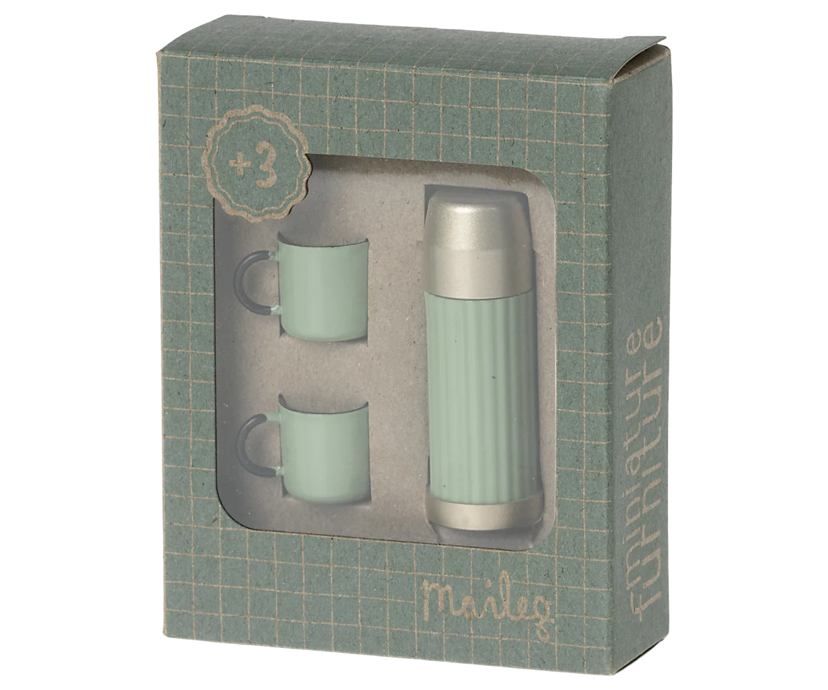 Thermos and cups, Mouse - Mint