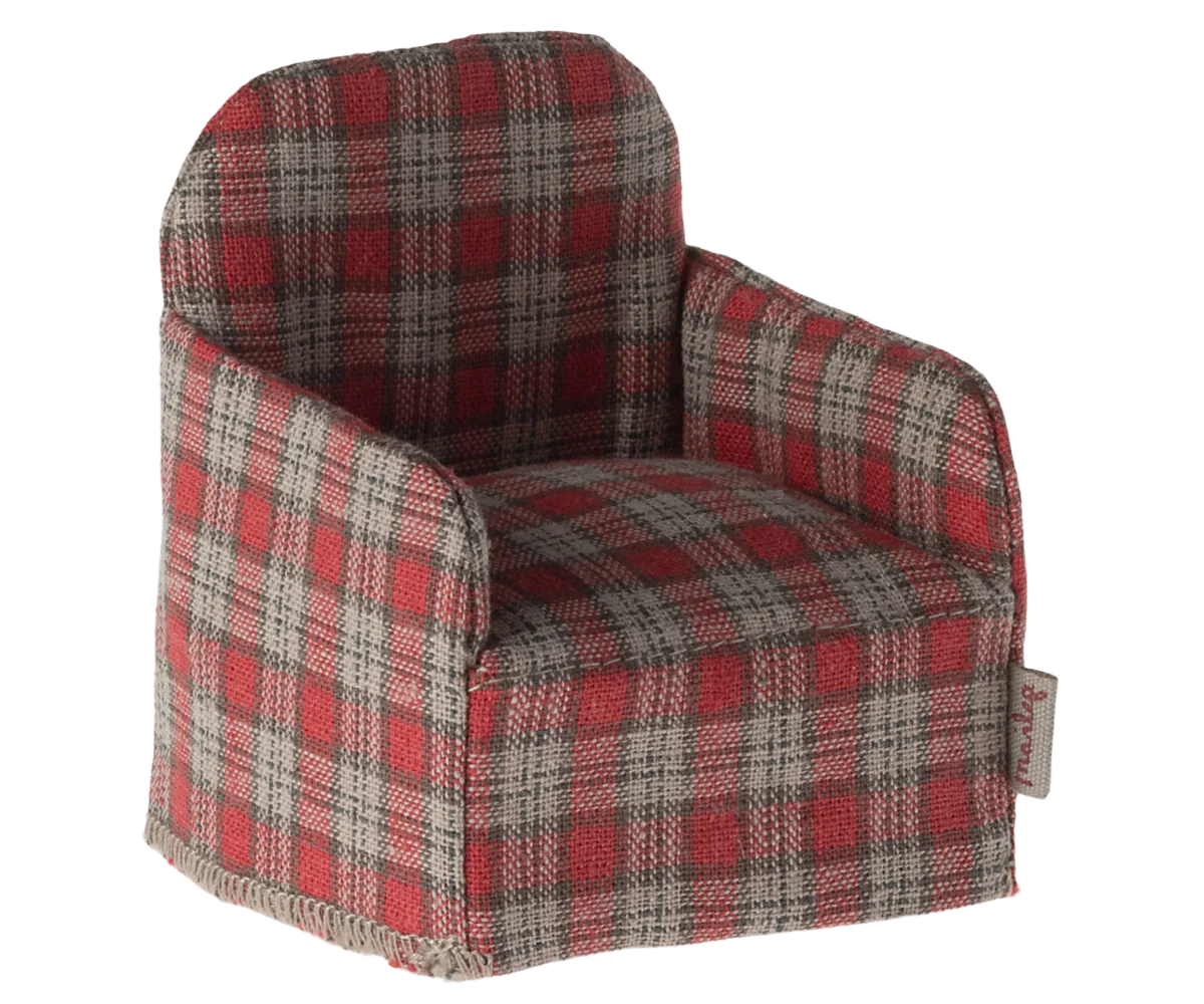 Chair Mouse - Red Checker