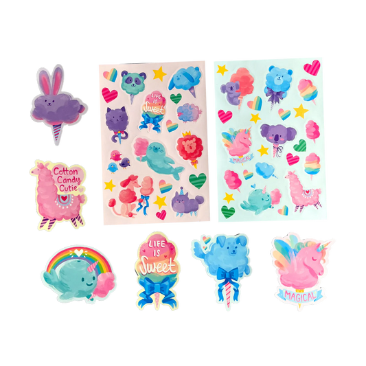Stickiville Stickers: Fluffy Cotton Candy