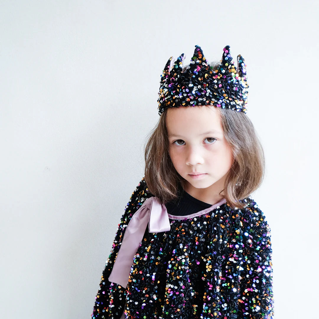 Rainbow Dazzle Sequin Crown - Multi