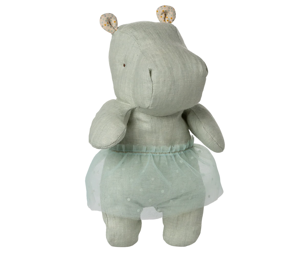 Safari friends, Hippo w. skirt, Small - Mint