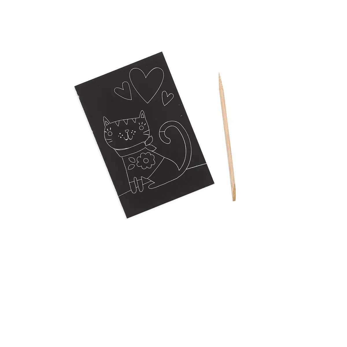 Mini Scratch & Scribble Art Kit: Cutie Cats - 7 PC Set