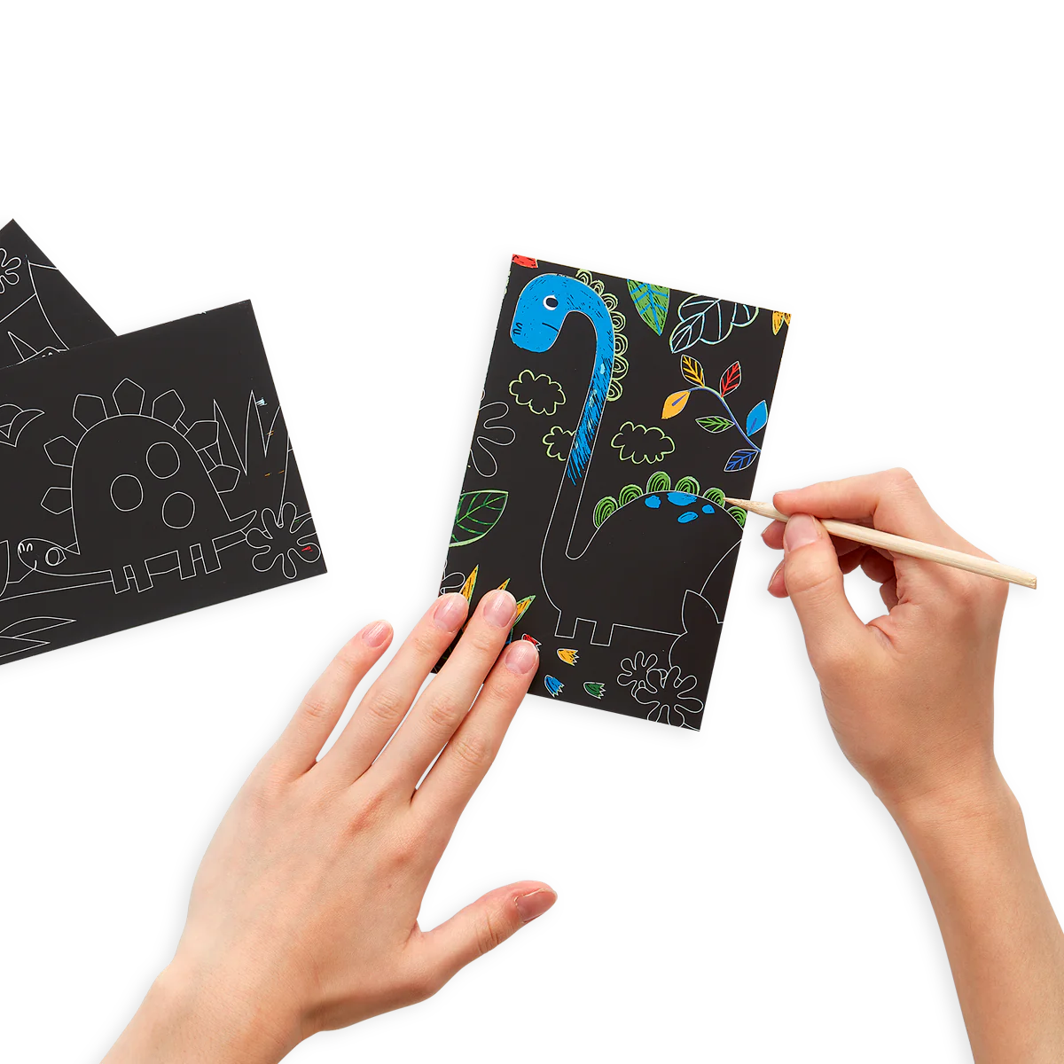 Mini Scratch & Scribble Art Kit: Dino Days - 7 PC Set