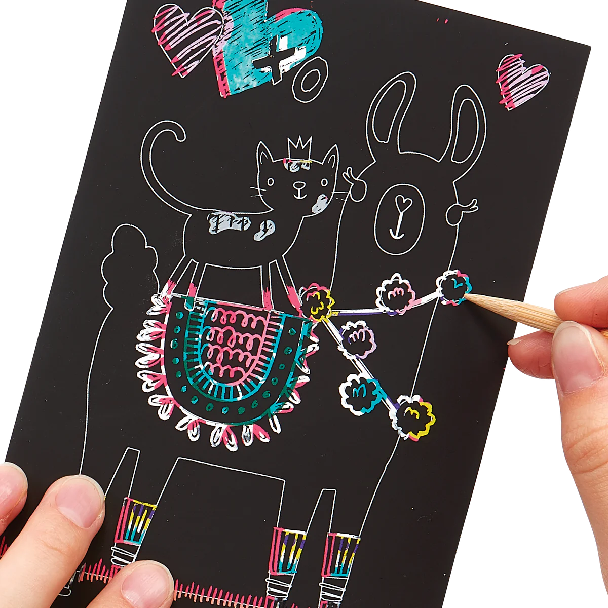 Mini Scratch & Scribble Art Kit: Funtastic Friends - 7 PC Set