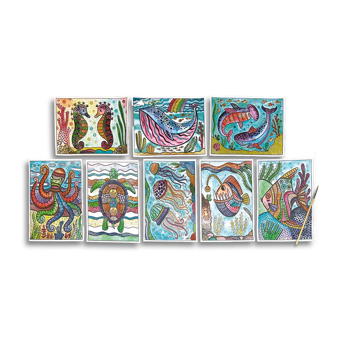 Hidden Colors: Magic Paint Sheets - Magic Ocean (9pc Set)