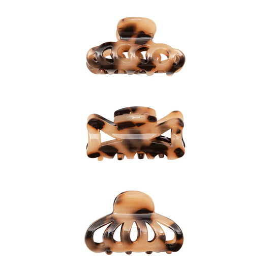 Assorted Mini Leopard Claw Clips