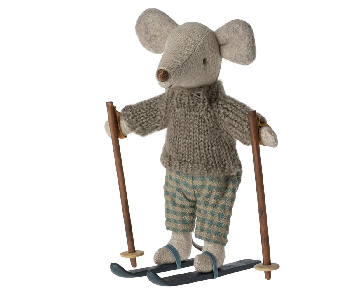 Winter mouse w/ ski set, Big brother