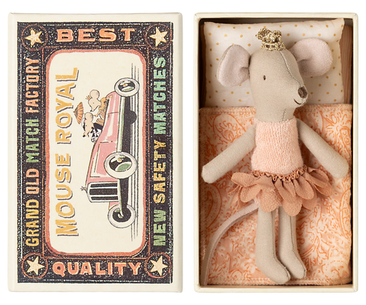 Princess Mouse, little sister in matchbox - coral