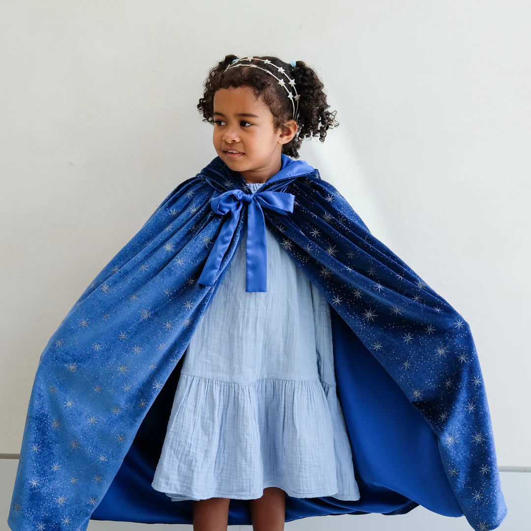 Ice Queen Velvet Cape - Blue