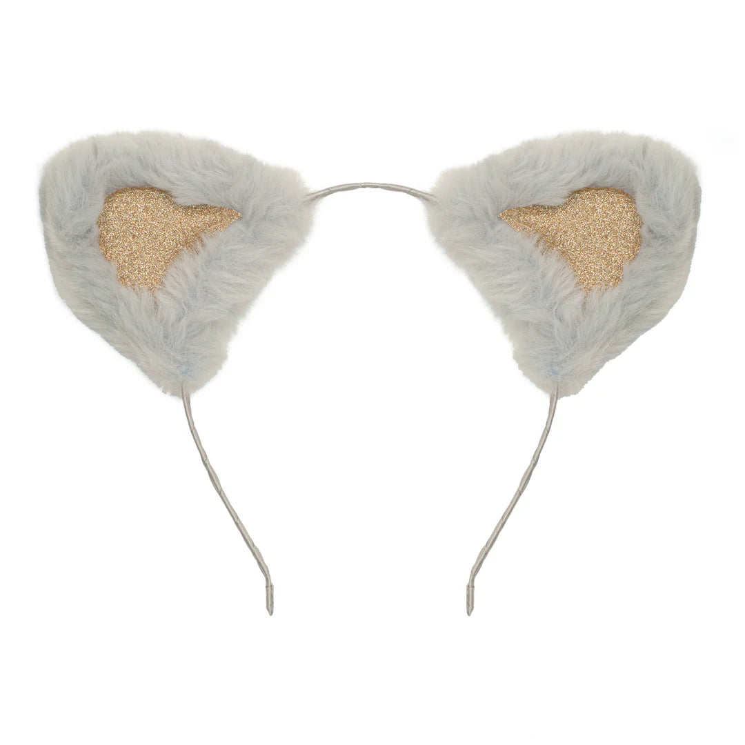 Furry Cat Ears - Grey
