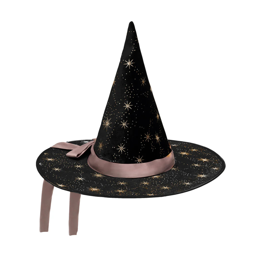 Agatha Velvet Witch Hat - Black
