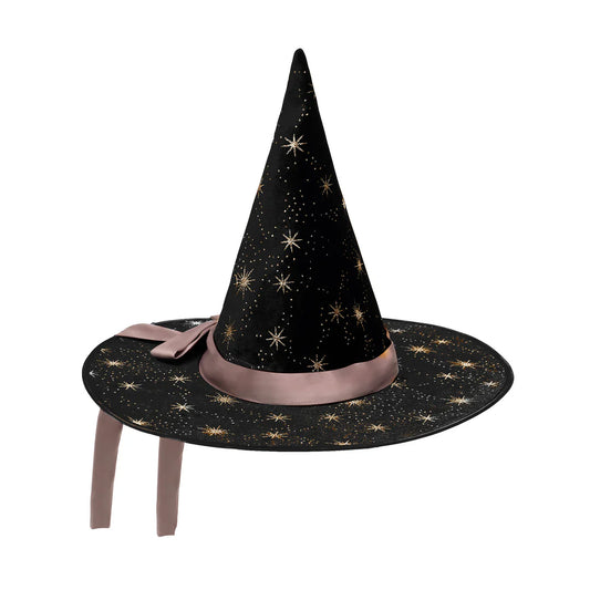 Agatha Velvet Witch Hat - Black