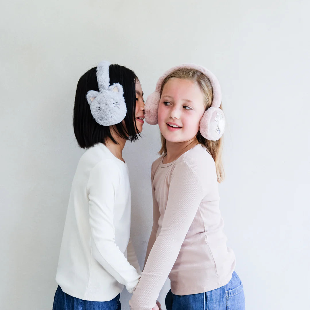 Kitty Cat Earmuffs - Grey