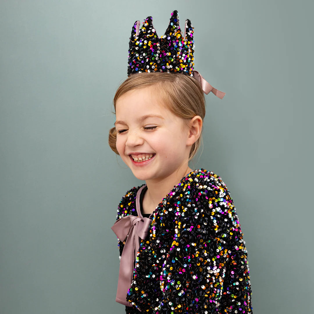 Rainbow Dazzle Sequin Crown - Multi