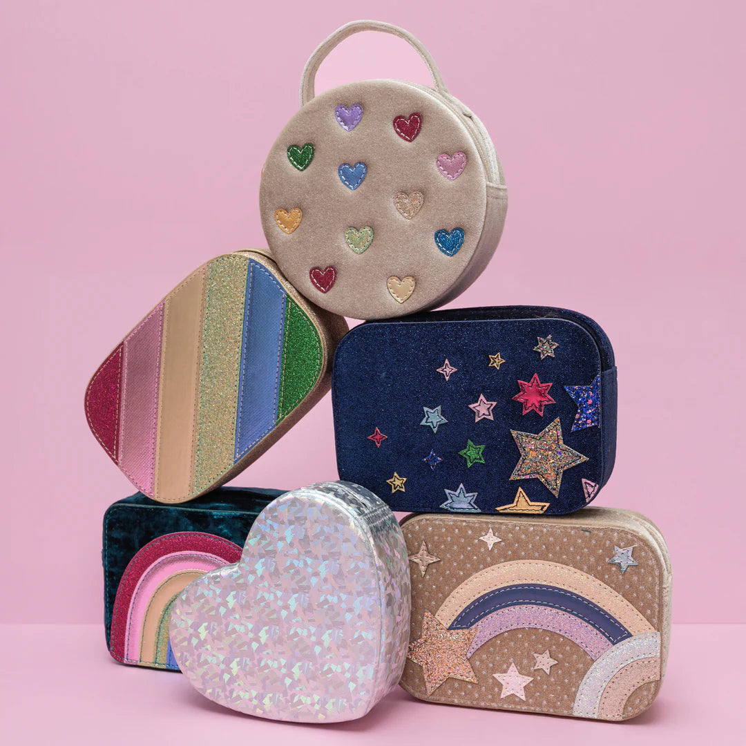 Jazzy Hearts Velvet Bag