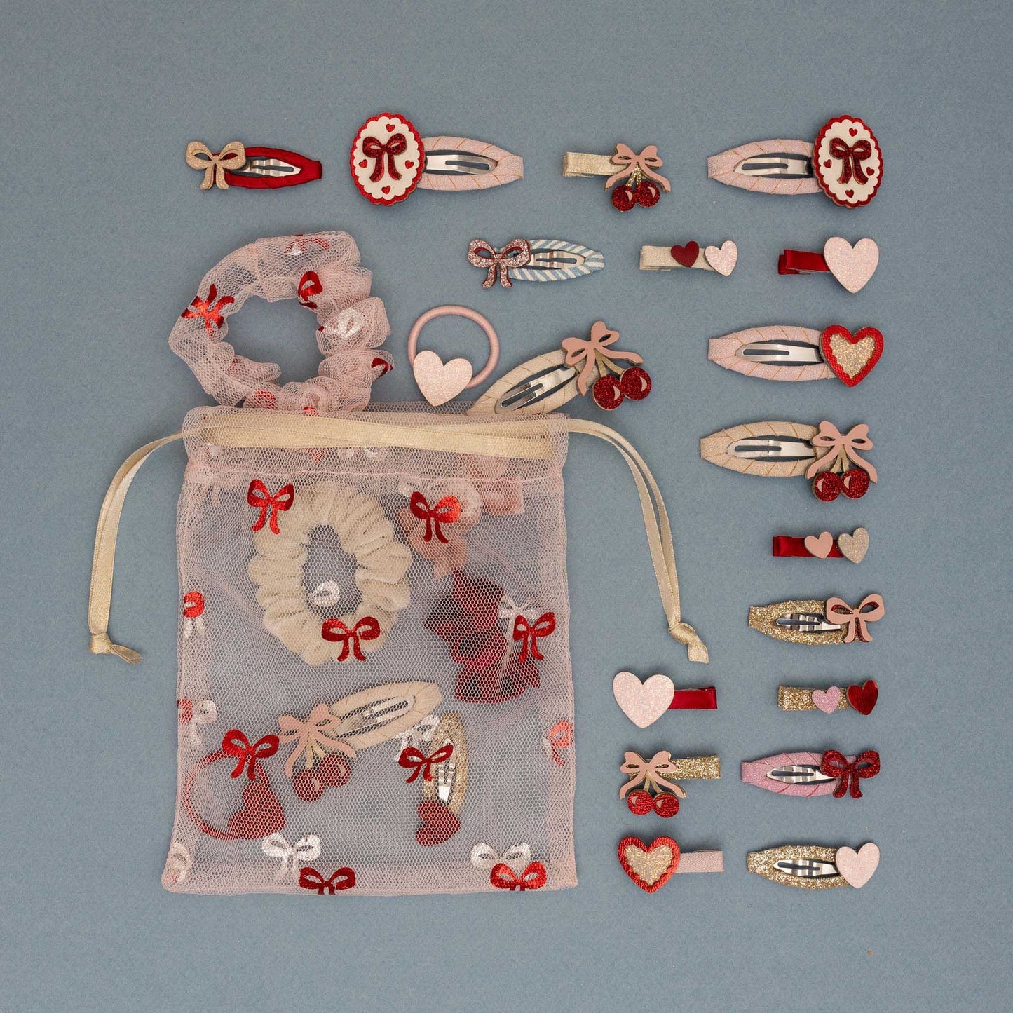 Framed Bow Clips Pink