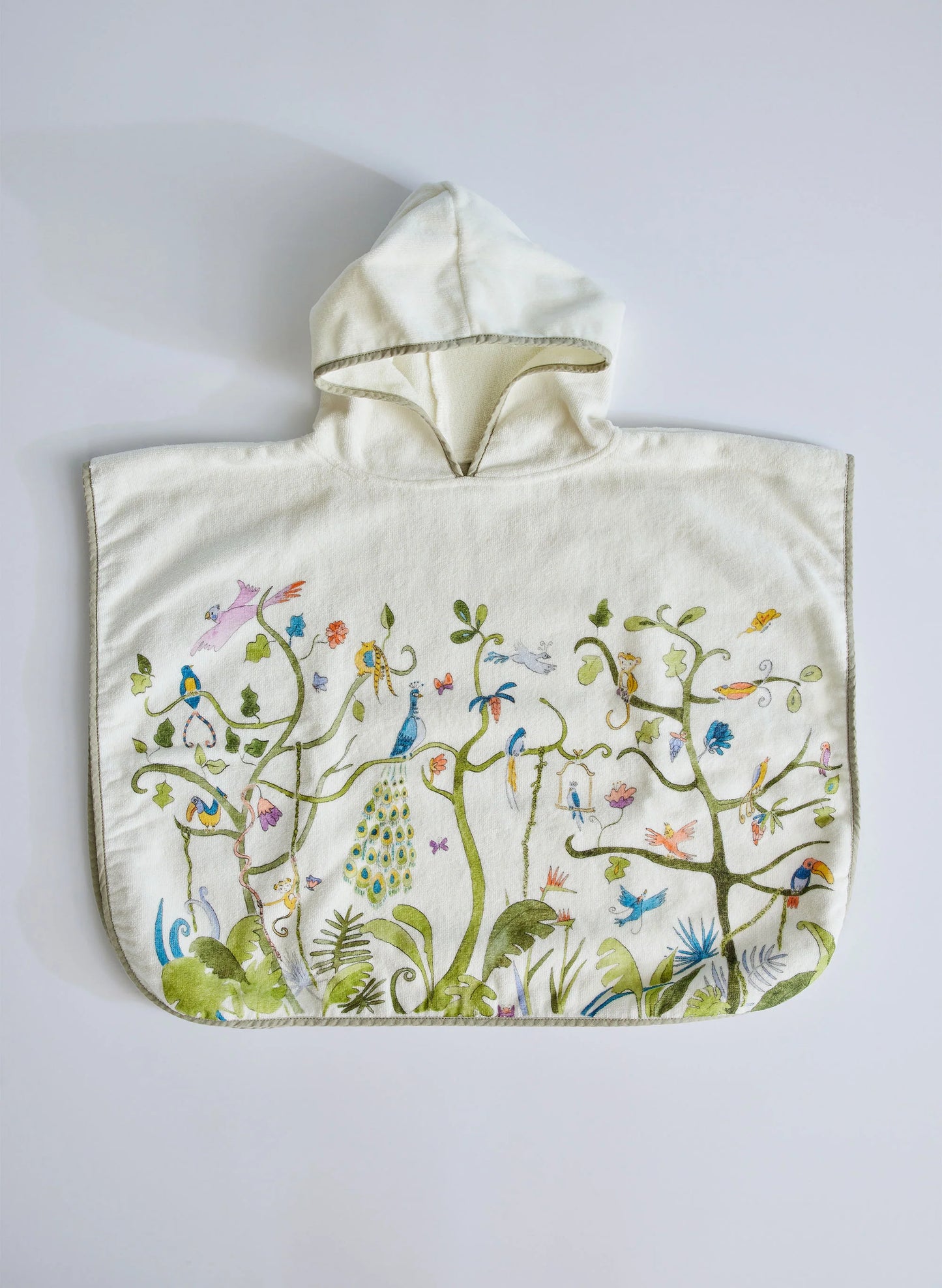 Tropical Chinoiserie Swim Poncho Multi 5-6Y