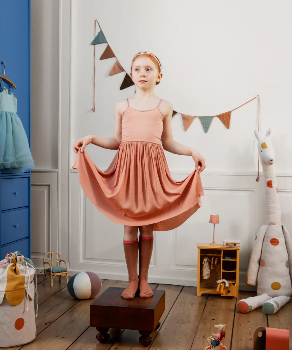 Ballerina dress, 6-8 yr - Melon