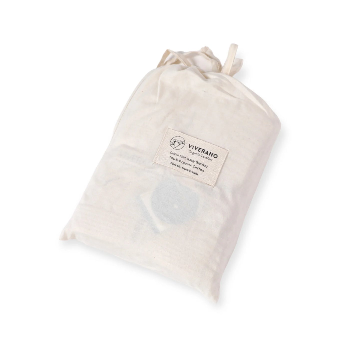 Mini Cable Sweater Knit Baby Blanket (Organic Cotton) - Natural