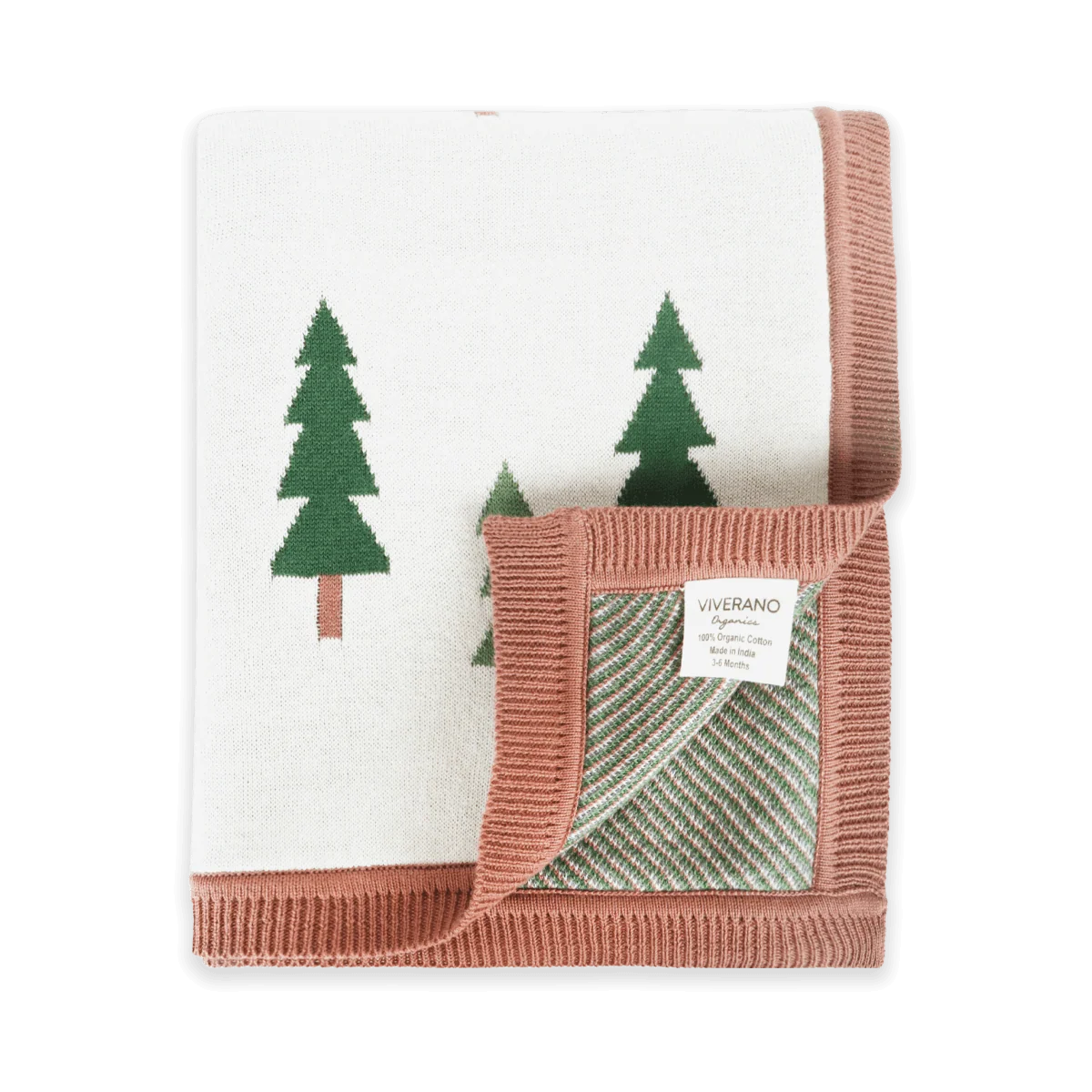 Wild Moose - Organic Cotton Jacquard Knit Baby Blanket - Natural - One Size