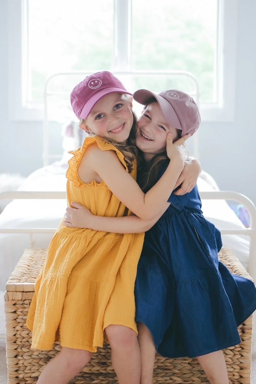 Lilac Smiley Face Hat - Child (5Y-10Y)