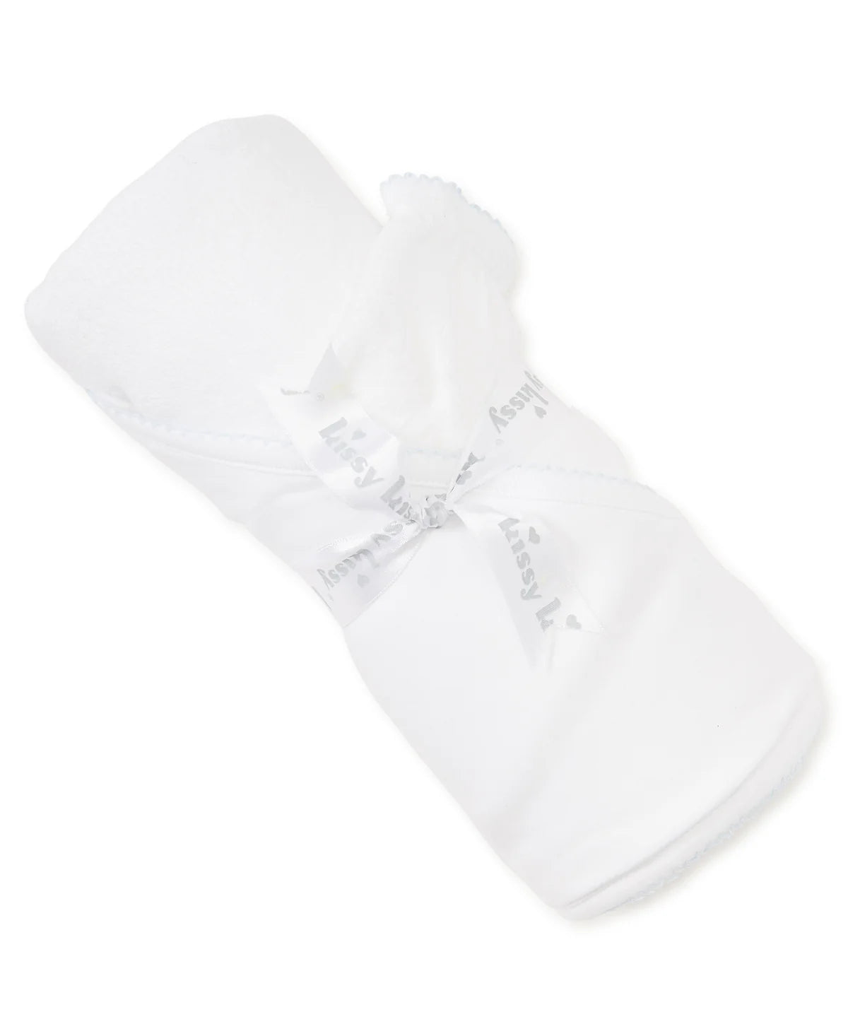 Kissy Basic Towel With Mitt - White/Light Blue