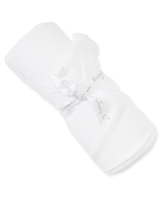 Kissy Basic Towel With Mitt - White/Light Blue