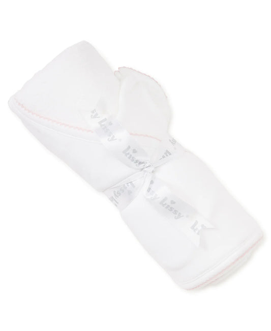 Kissy Basic Towel With Mitt - White/Pink
