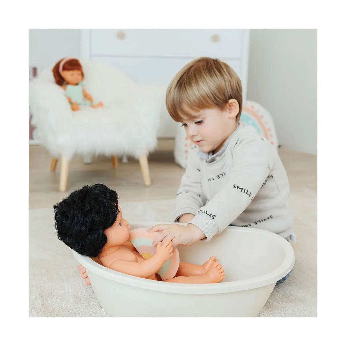 Bathtub and Rainbow Sponge Set