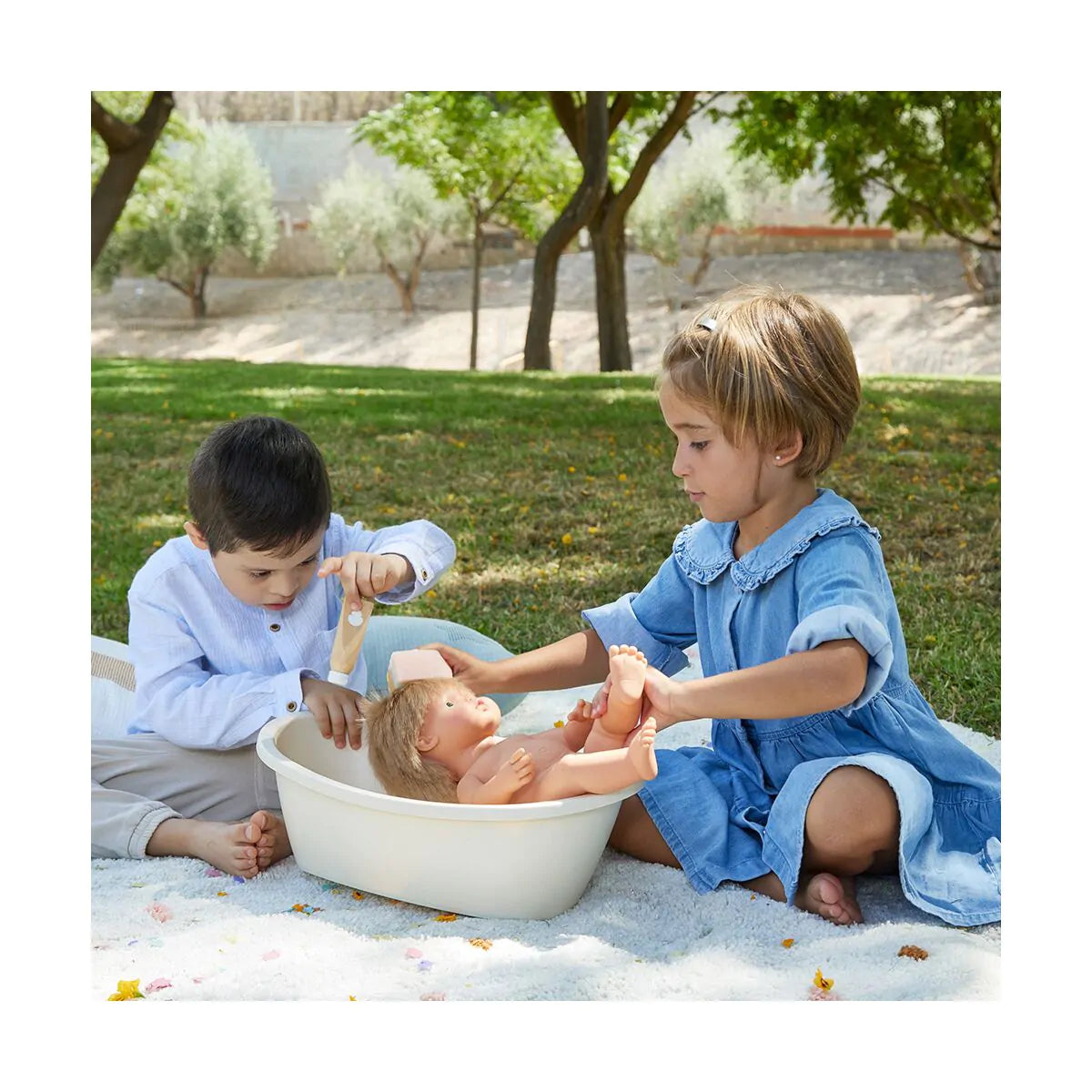 Bathtub and Rainbow Sponge Set