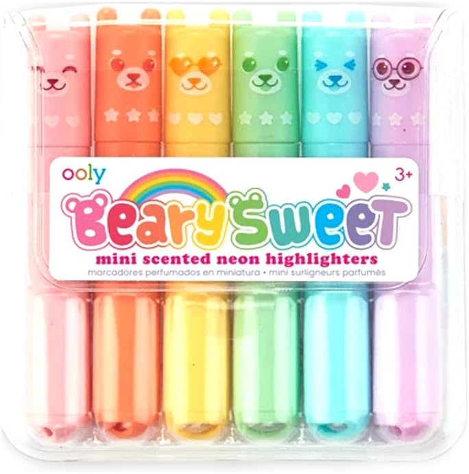Beary Sweet: Mini Scented Neon Highlighters