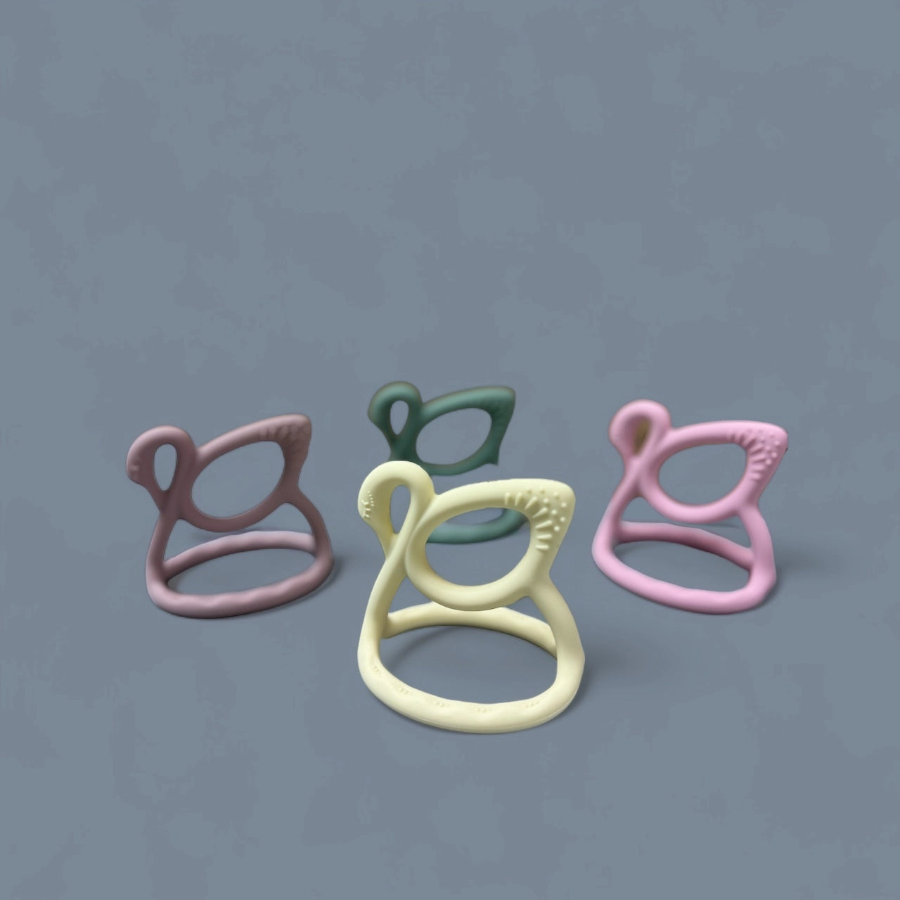 Swan Teether - Adobe Rose