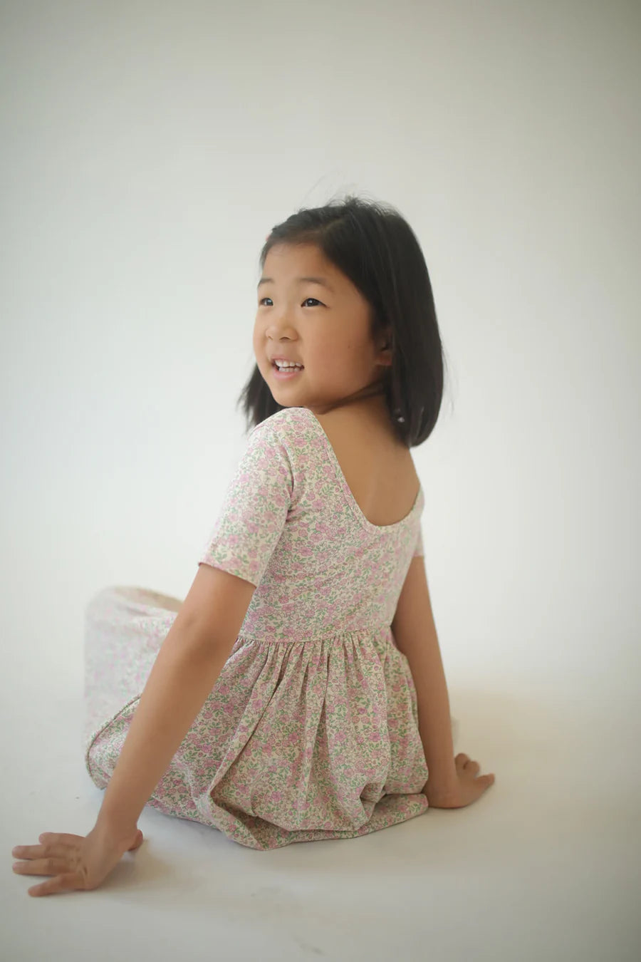 Short Sleeve Twirl Dress