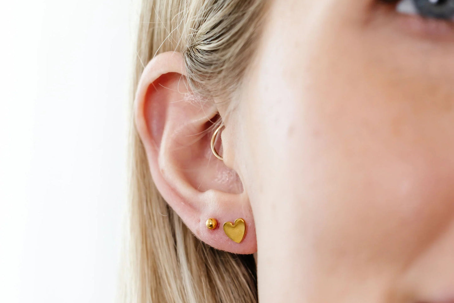 Heart Screw Back Earrings