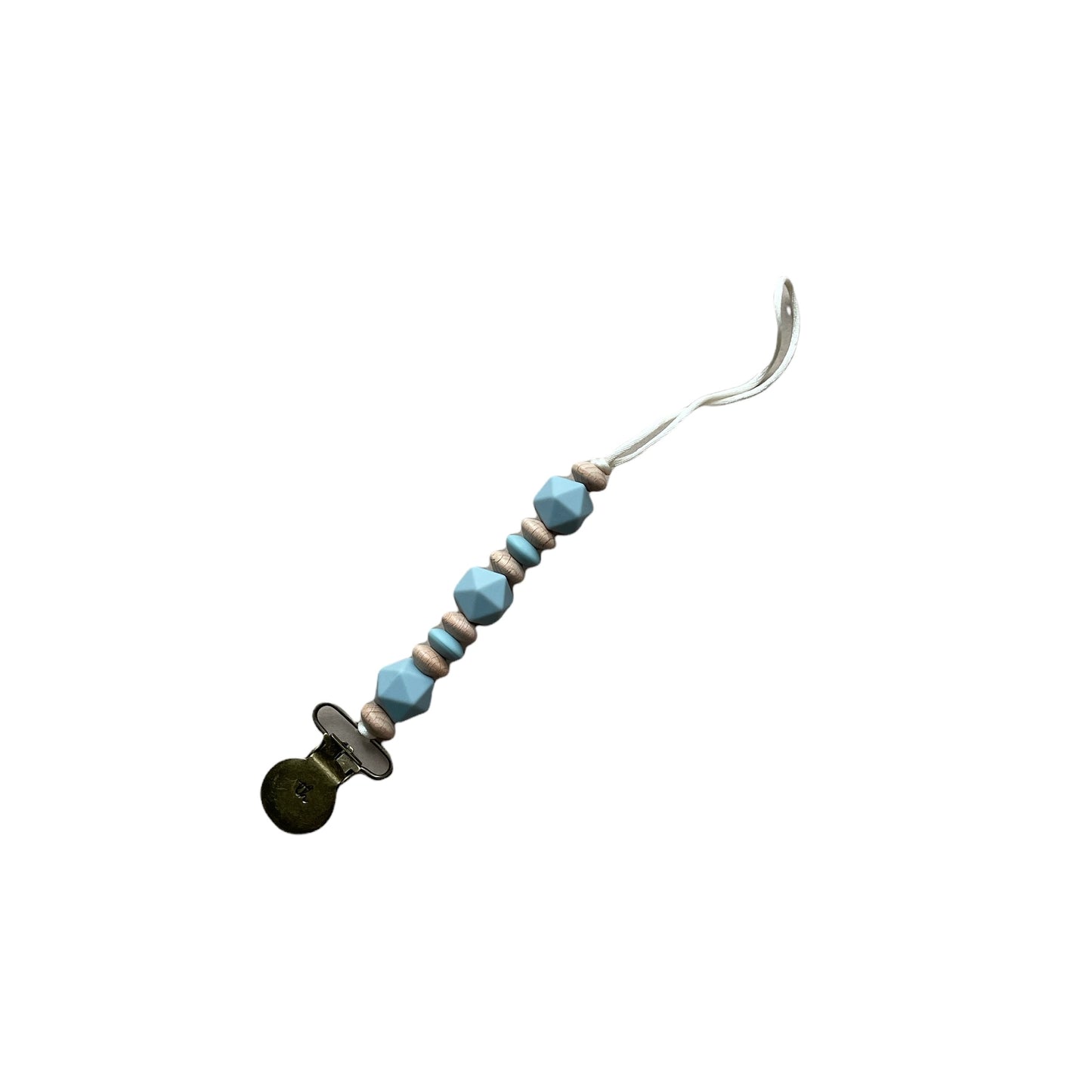 Petite Crew Pacifier & Toy Clip - Seafoam