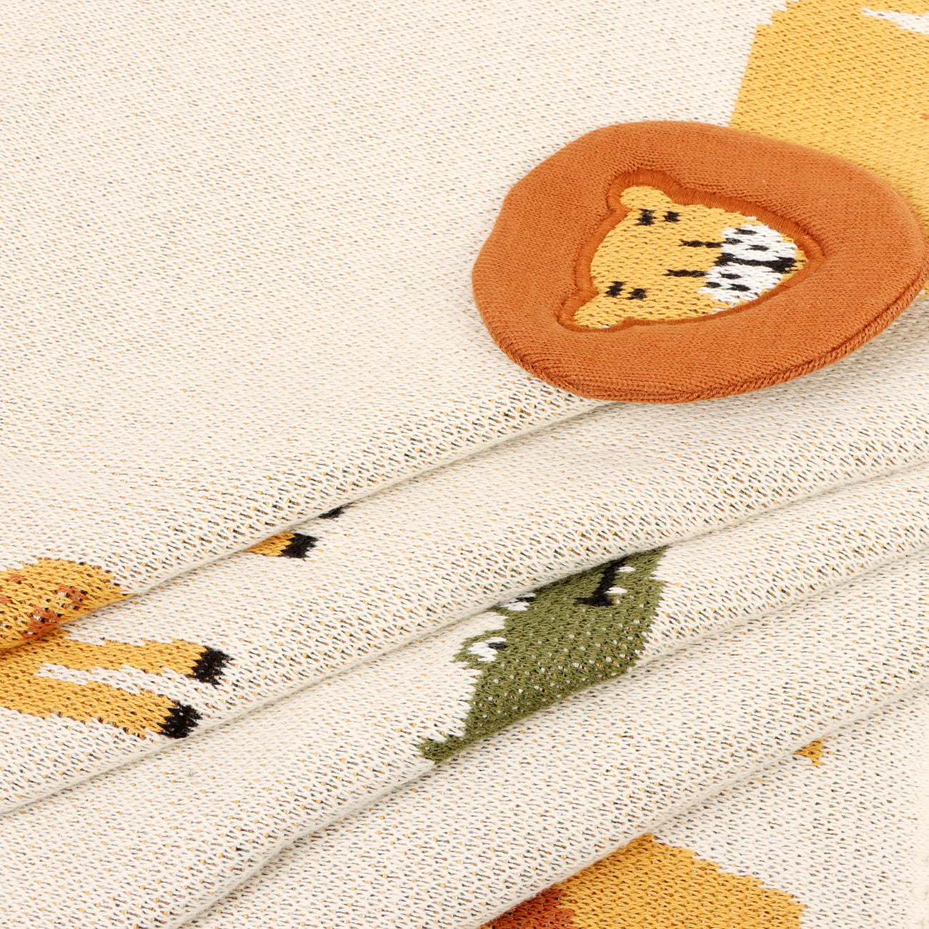 Savannah 3D - Organic Cotton Jacquard Sweater Knit Baby Blanket