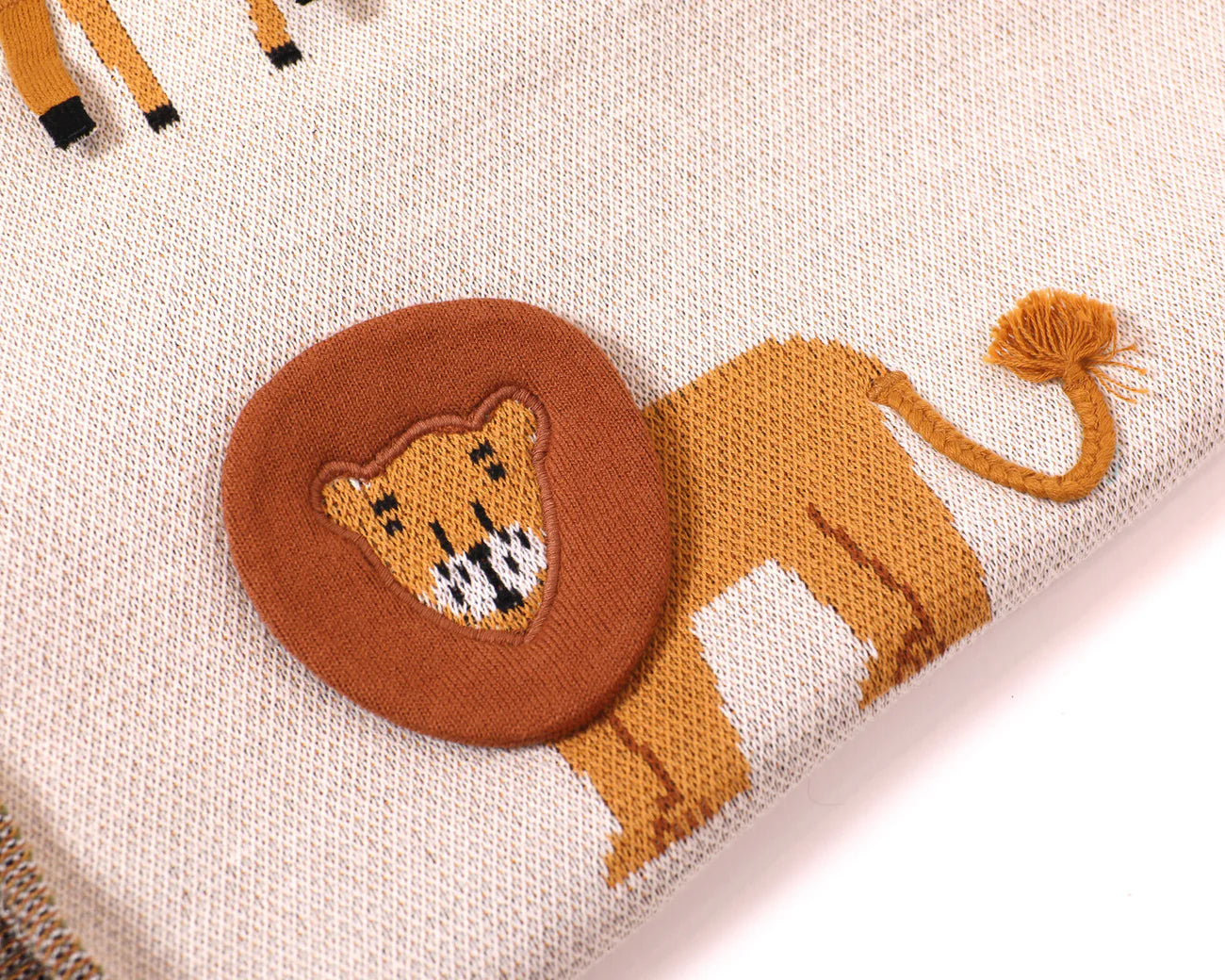 Savannah 3D - Organic Cotton Jacquard Sweater Knit Baby Blanket