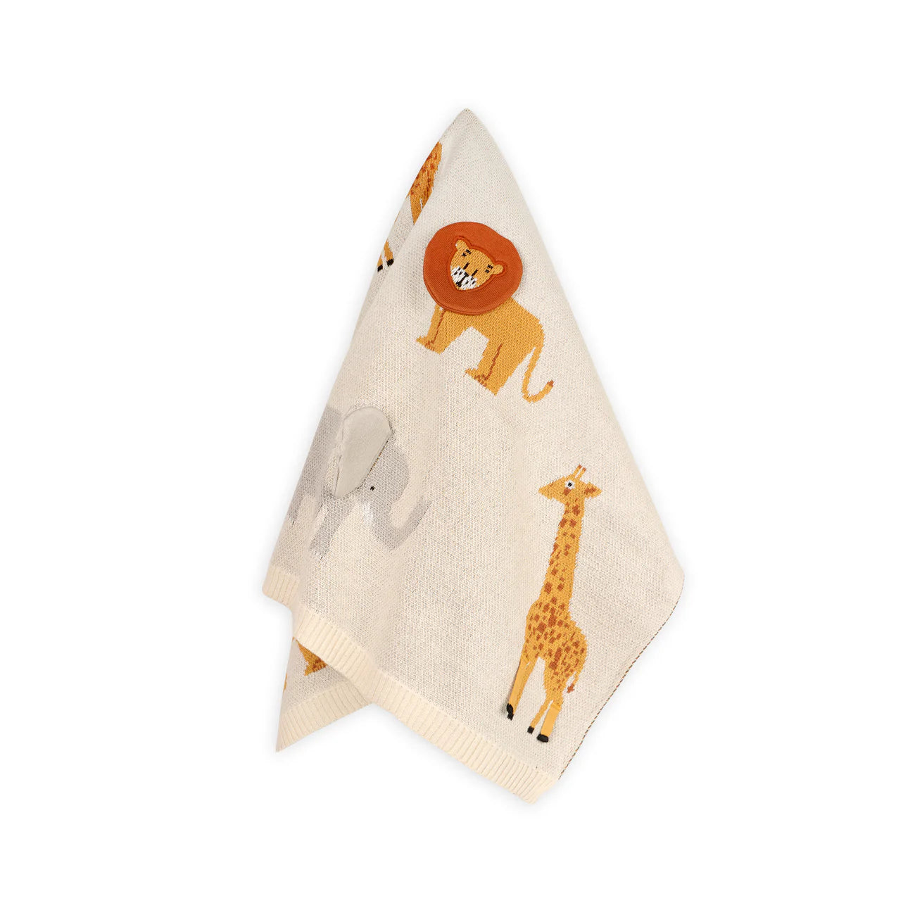 Savannah 3D - Organic Cotton Jacquard Sweater Knit Baby Blanket