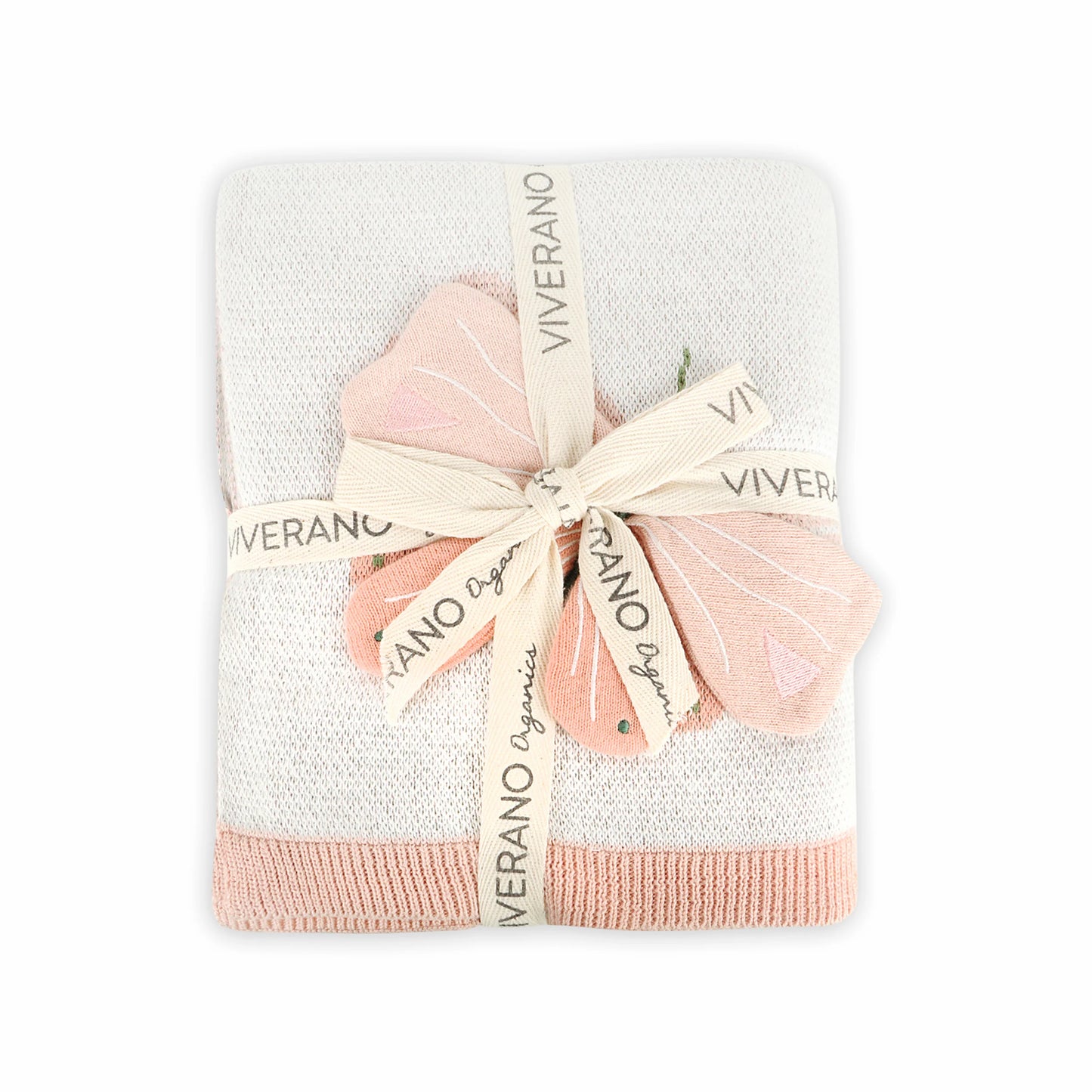 Bloom Butterfly 3D - Organic Cotton Jacquard Sweater Knit Baby Blanket