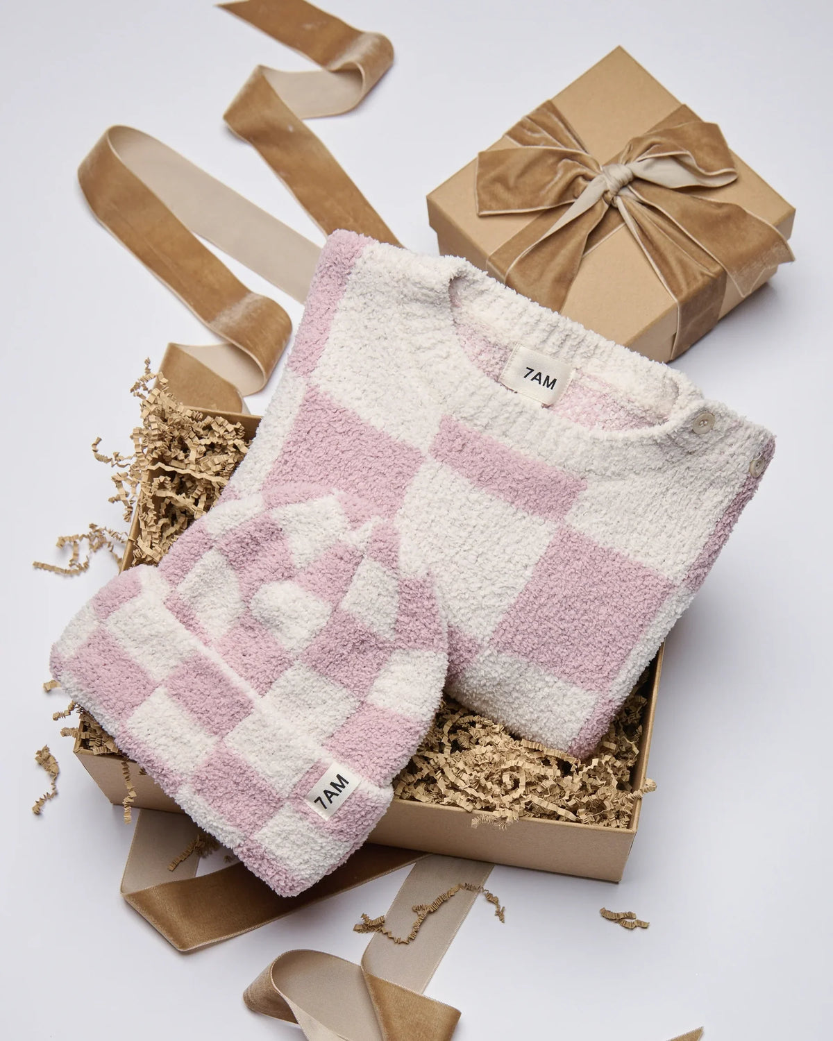 Boxy Sweater Checkers Fuzzy