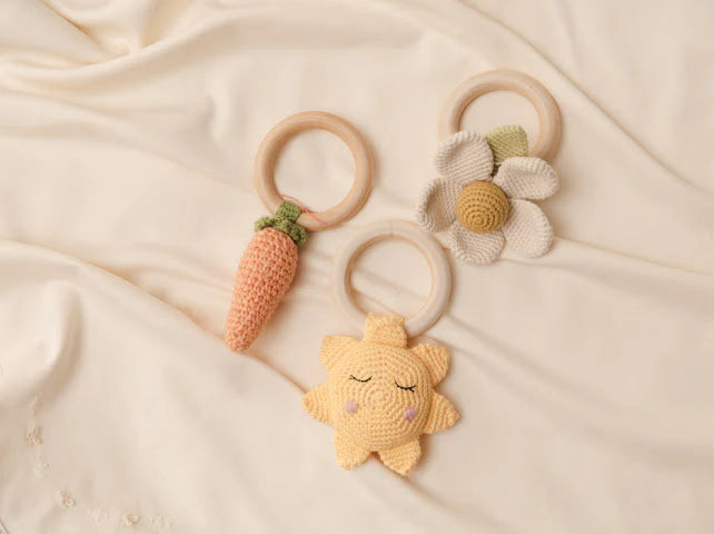 Crochet Rattle - Flower