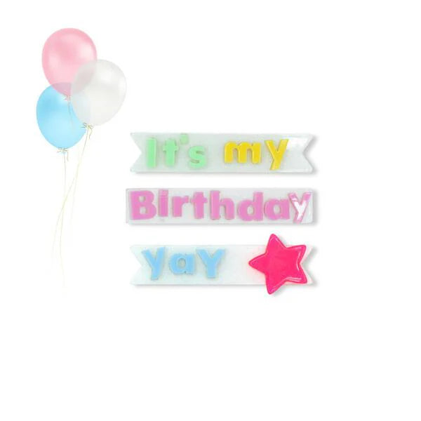 It's My Birthday Alligator Clips