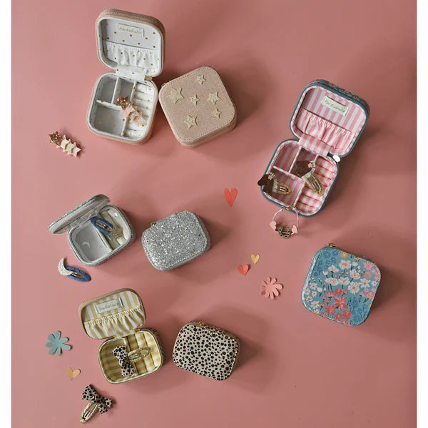 Confetti Glitter Silver Mini Jewelry Box