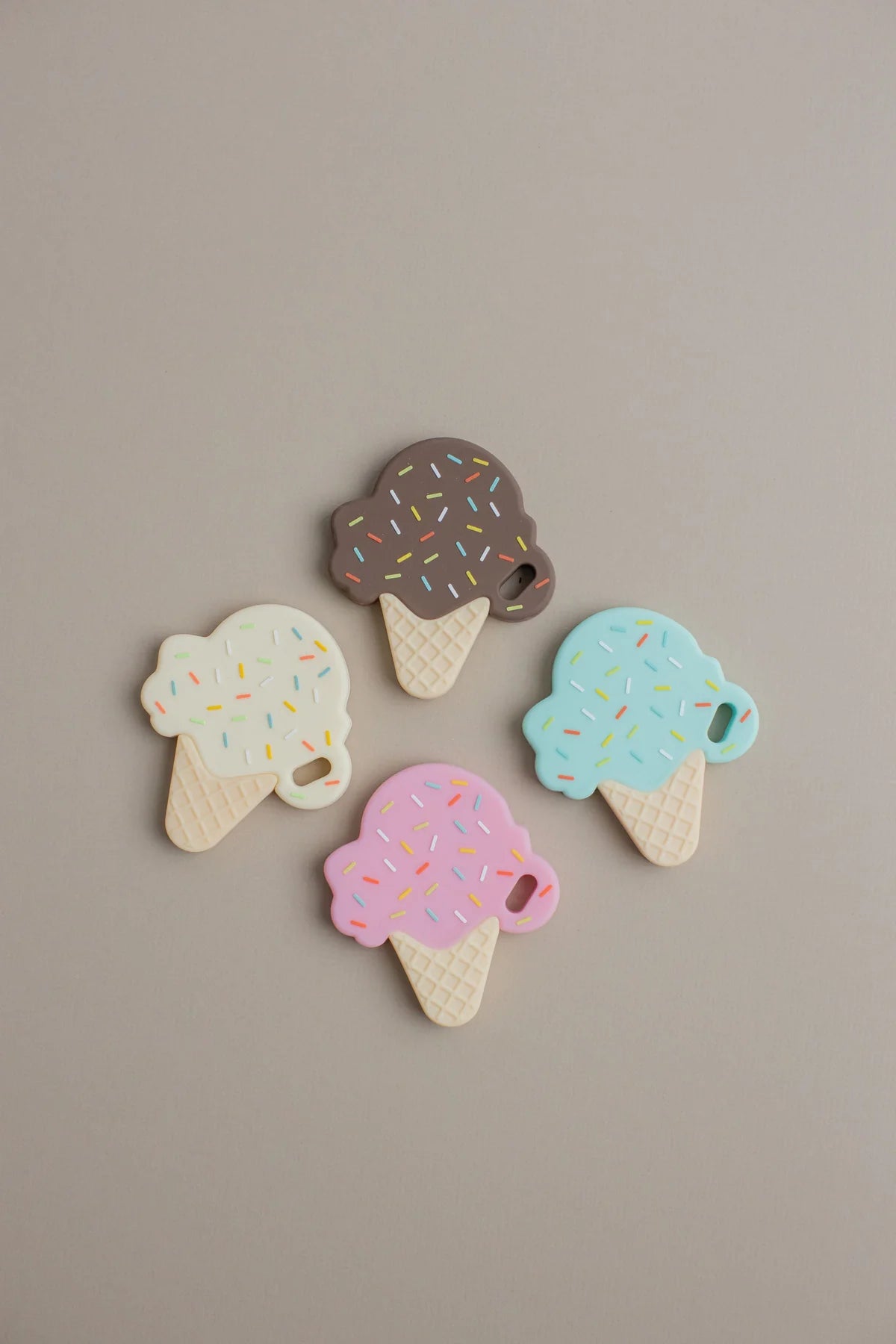 Ice Cream Silicone Teether - Chocolate