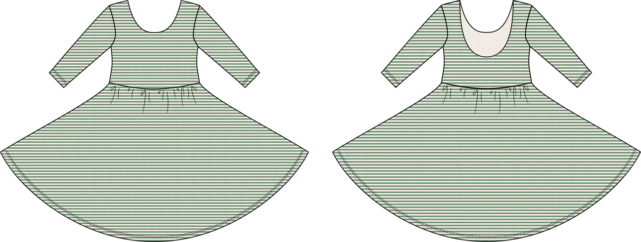 Long Sleeve Twirl Dress